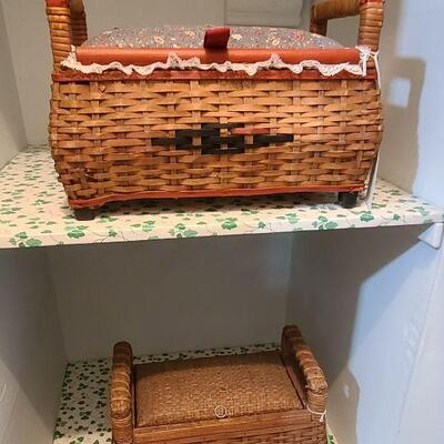 Vintage sewing baskets