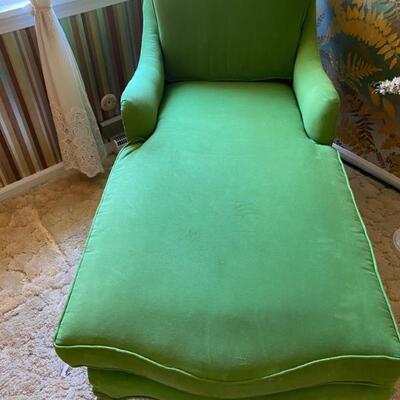 Vintage Green Chaise Lounge