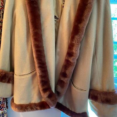 Vintage Jacket with Fur Trim