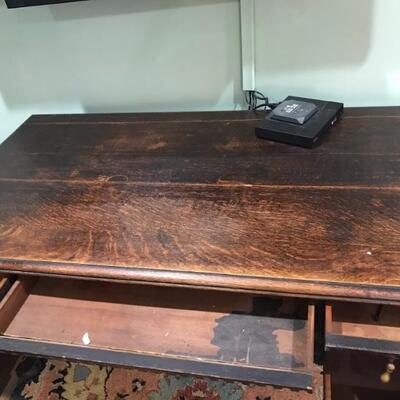 1870 English Tudor revival library desk $695
60 X 32 X 29" 