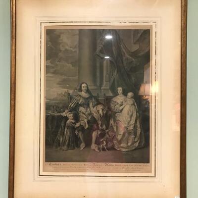 18th Century etching of a Van Dyck's painting $55