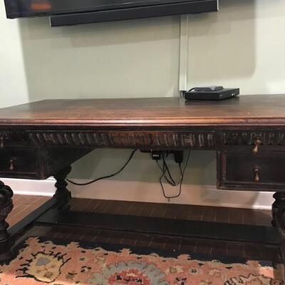 1870 English Tudor revival library desk $695
60 X 32 X 29" 