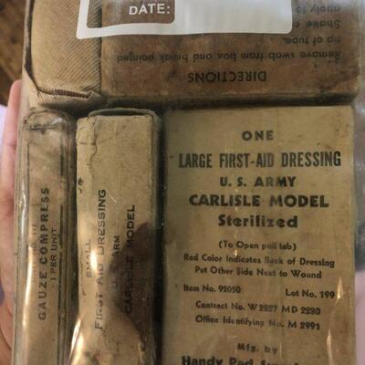 Vintage U.S. Army Sterilized Gauze Packs