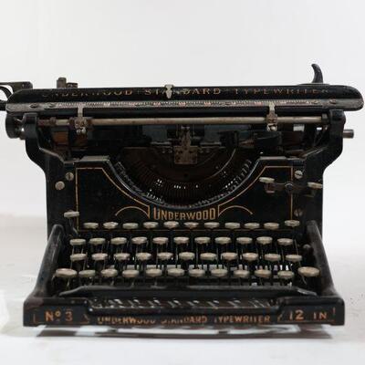 AVAILABLE FIRM ON PRICE Antique Underwood No. 3 c. 1912-1913 Typewriter (NOT No. 5, this is rarer!) $200 obo