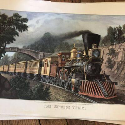 Vintage Currier & Ives Prints from 1950s-1960s in excellent condition SO MANY MORE THAN SHOWN