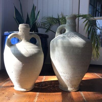 Vintage Saudi Arabian Hand-Thrown Earthenware Water Jugs, 55 Years Old, $300 (price to be approved by estate executrix)
