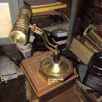 Vintage Bankers or Piano Brass Lamp $30