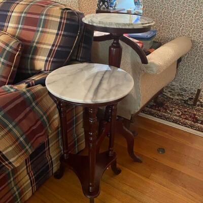 Marble top Tripod accent tables
