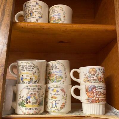 Vintage Cross Stitch Blessings mugs