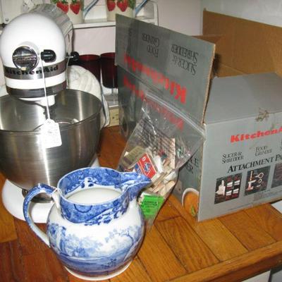 Kitchen Sid Mixer with box of attachments                                          BUY IT NOW $ 155.00
