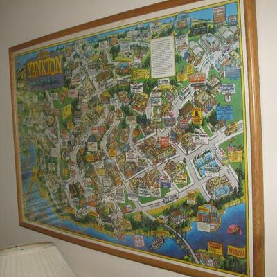 VINTAGE MAP OF YANKTON SD   BUY IT NOW $ 85.00