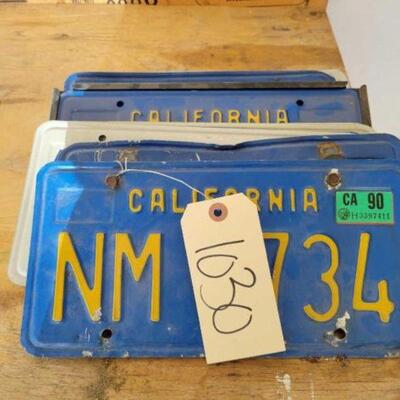 #1030 • Nine California License Plates