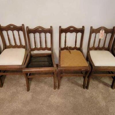 #1259 • 6 Vintage Dining Chairs