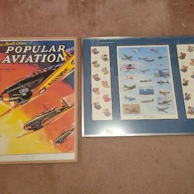 #1602 • 2 Vintage Airplane Posters