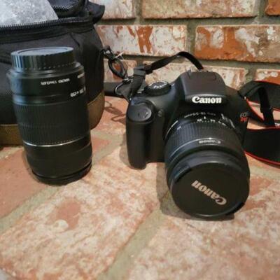 #1328 • Canon Rebel T3 Camera With Lens