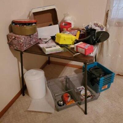 #1504 • Foldable Table, Totes, Sewing Accessories and More.