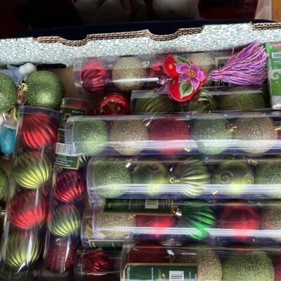 Christmas Decor: includes stockings ornaments, Nativity, Dishes