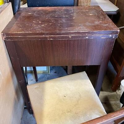 Singer Sewing Machine and Table with Accessories