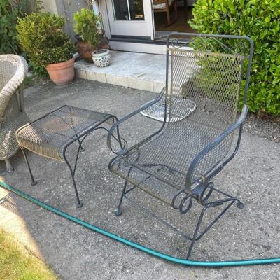 Iron Table and Chair Outdoor Furniture