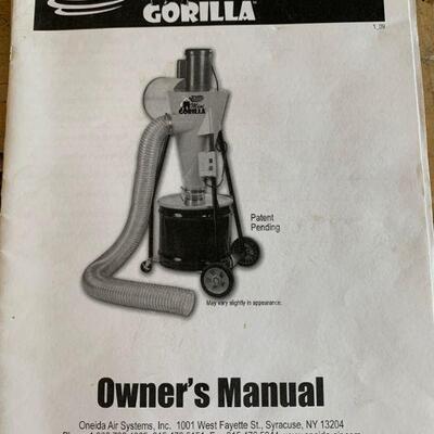 Oneida Air Systems Mini Gorilla Filtration System Manual