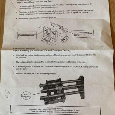 Jorgensen Woodworking Vise - Specs