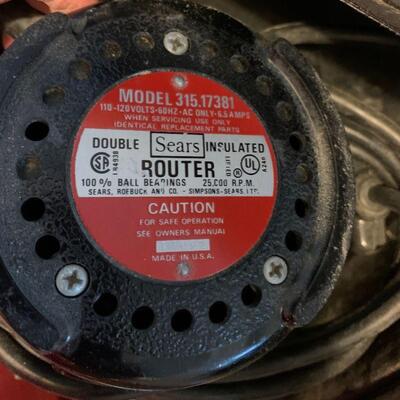 Craftsman Double Insulated Router Model 315.17381