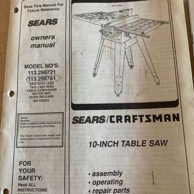 Craftsman Table Saw 3HP 10