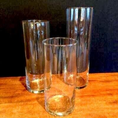 Cylinder Vases - Three Sizes - MULTIPLE SETS!! 
Great for Weddings, Anniversaries, Parties
