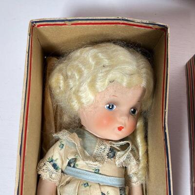 (2pc) ANTIQUE DOLLS | In matching boxes