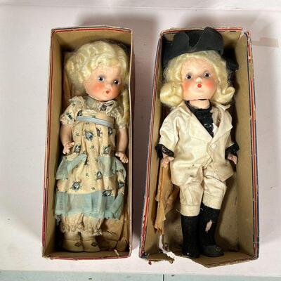 (2pc) ANTIQUE DOLLS | In matching boxes