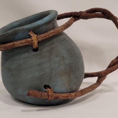Rustic Primitive Hand Thrown Clay Pot, 1 of 2
