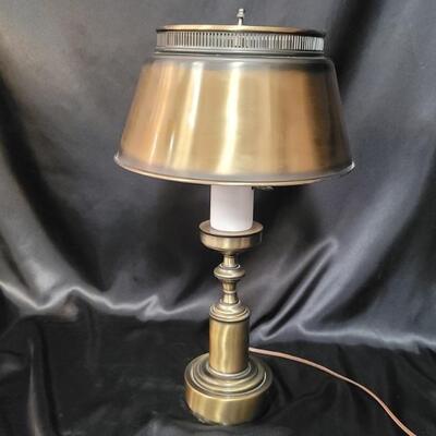 Vintage MCM Brushed Brass Tone Desk Lamp
