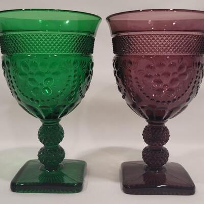(2) Vintage Imperial Glass 'Chroma' Goblets