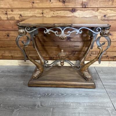Iron and Wood Neo Classical Entry Table
