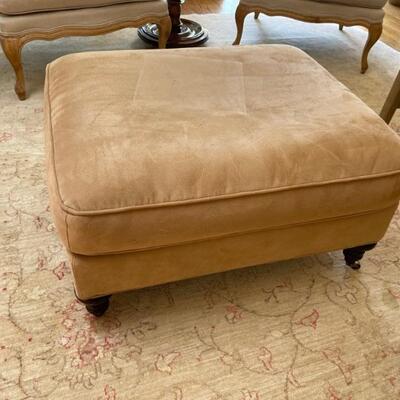 Ottoman that goes with Restoration Hardware suede armchairs. 