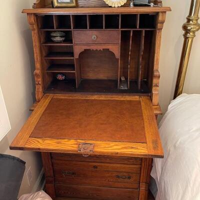 Vintage, antique secretary, fold up desk