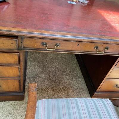 Vintage partners desk from 1900s leather inlay top  $195 antique 
