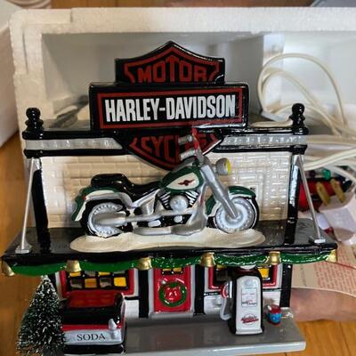 Retired Dept 56 Harley Davidson Motorcycle Shop.Box