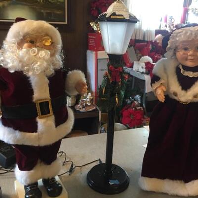 Vintage K-Mart Telco Mr. and Mrs. Santa Claus Figures