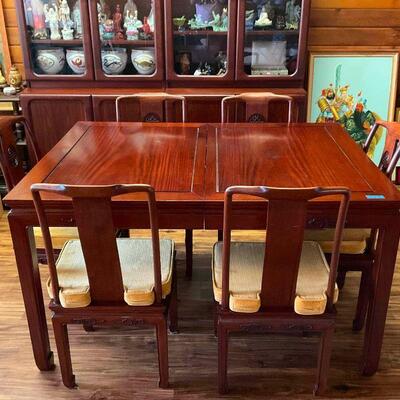 AFC003 Beautiful Rosewood Dining Table & Chairs