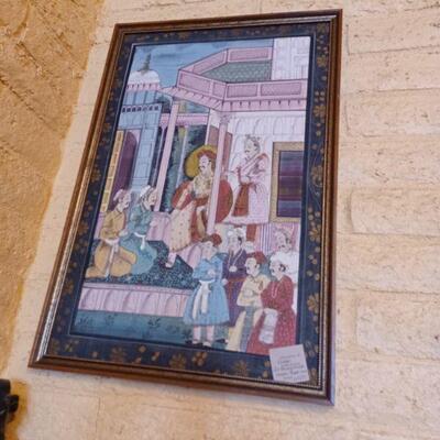 Antique Asian painting on silk