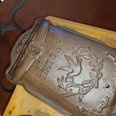 Vintage cast iron mailbox