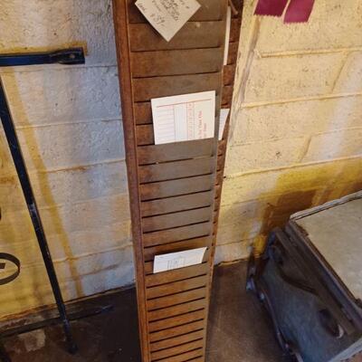 Antique time card slot
