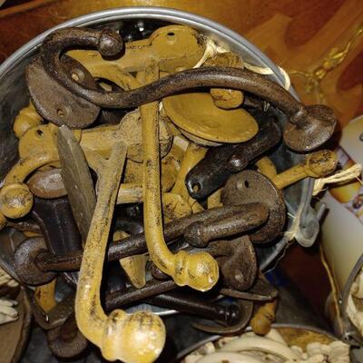 Variety cast iron hooks