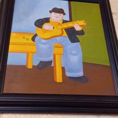 Original oil on canvas with wooden frame