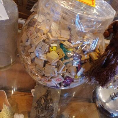 Scrabble board pieces hundreds hundreds