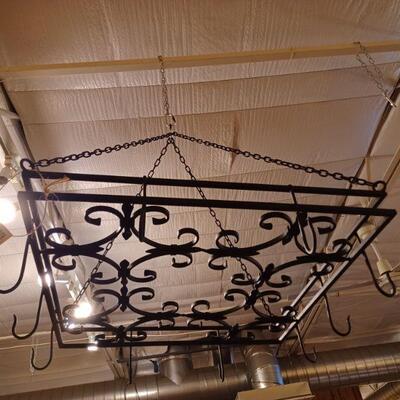 Wrought iron pot rack $50 mention . org
