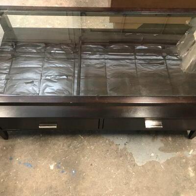 Mocha Brown Coffee Table with Glass Top
Warehouse - Call For Info