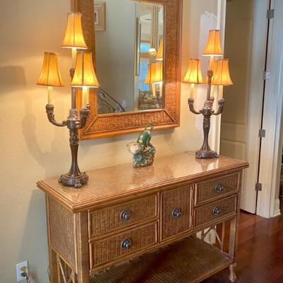 Tom Bahama by Lexington entry table and mirror