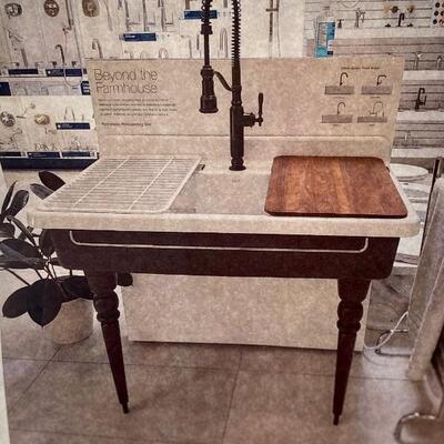 Modern farmhouse sink - note that this is a photo of the model. The actual sink for sale is still in sealed boxes. 